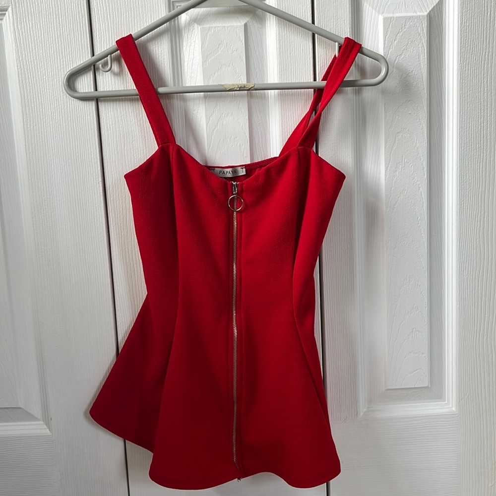 Red tank top